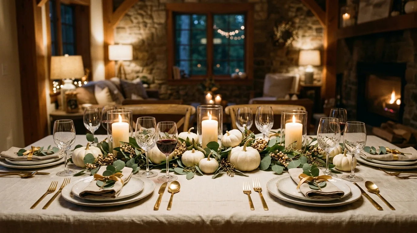 Elegant fall table decor for a beautiful autumn gathering.